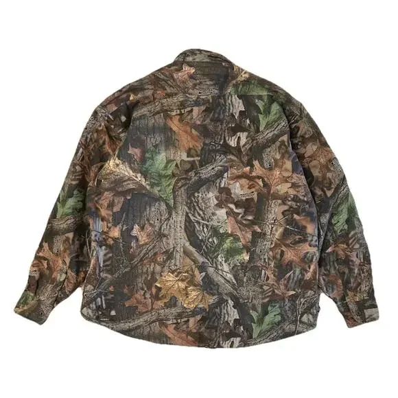 Cabelas Men’s Camo Long Sleeve Button Up Shirt Scent Lok XL Hunting Outdoors - Picture 8 of 9